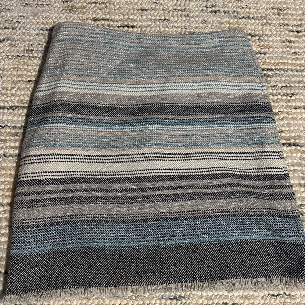 LOFT Multicolor Striped Pencil Skirt